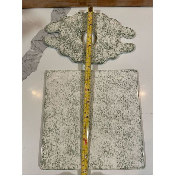 Sip & Serve Wine Set Bottle Caddy Wine Butler Cheese Cracker Plate Stoneware - Picture 6 of 7